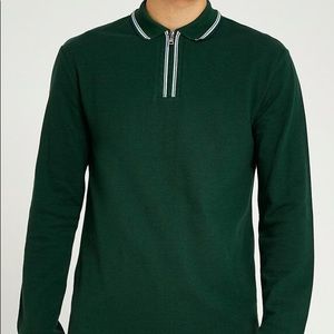 River island zip up long sleeve polo. NEVER WORN. NEW WITH TAGS.